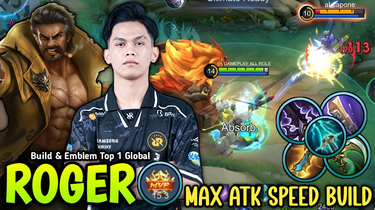 THANK YOU RRQ SKYLAR FOR ROGER NEW ATK SPEED BUILD IS BROKEN DAMAGE - BUILD TOP 1 GLOBAL ROGER