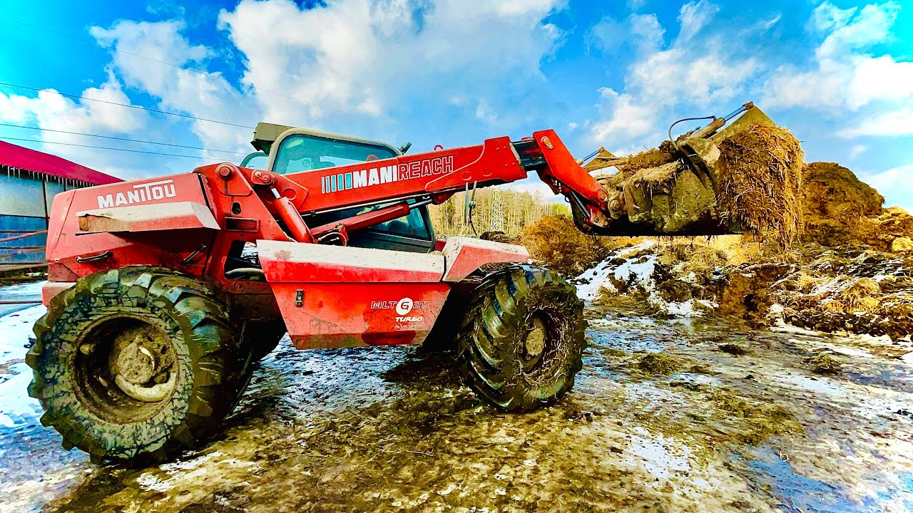 ☆ Wywalanie Obornika od Krów ☆Ścielenie☆ 2021 ☆MANITOU MLT 628 Turbo , Ładowarka w Akcji ☆