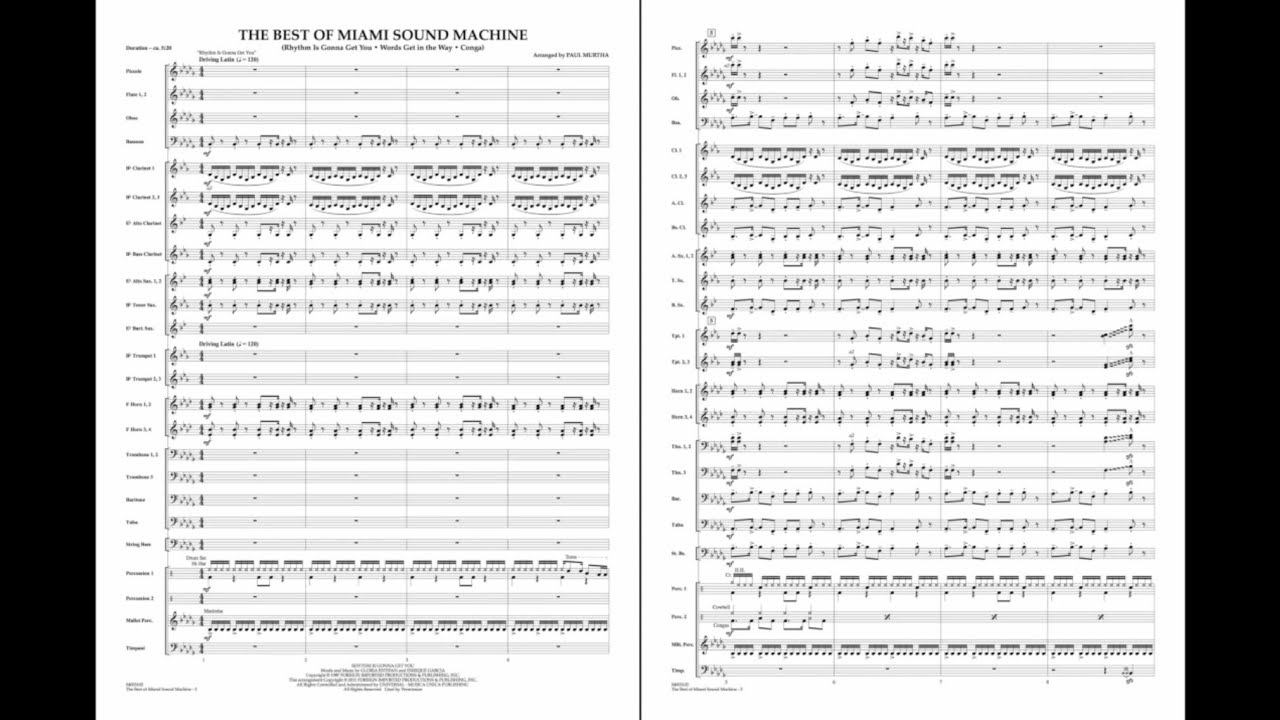 The Best of Miami Sound Machine arranged by Paul Murtha