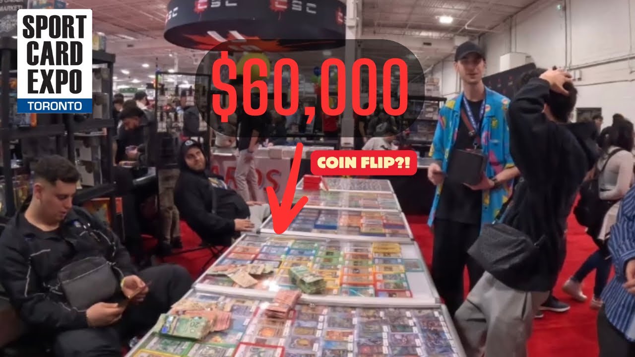 MONEY ON THE TABLE! | $60,000 Coin Flip?!?! | Toronto Sport Card Expo DAY 2
