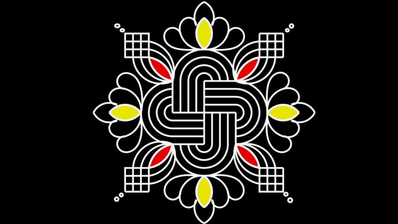 Simple rangoli designs// beautiful mugullu design// kolam designs