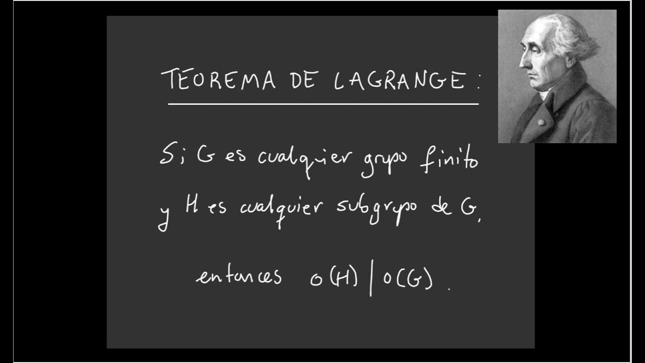El Teorema de Lagrange
