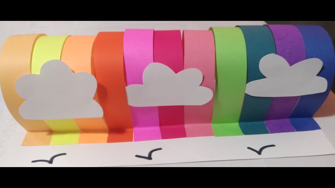 ARCO-ÍRIS EM 3D - SUPER FÁCIL DE FAZER