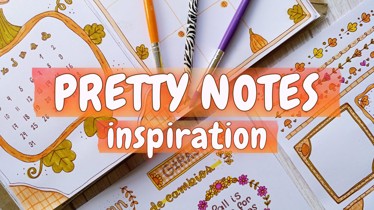 WAYS TO MAKE PRETTY NOTES (2) 🍁HEADER and BORDER DESIGN for PROJECT 🍂FALL JOURNAL IDEAS