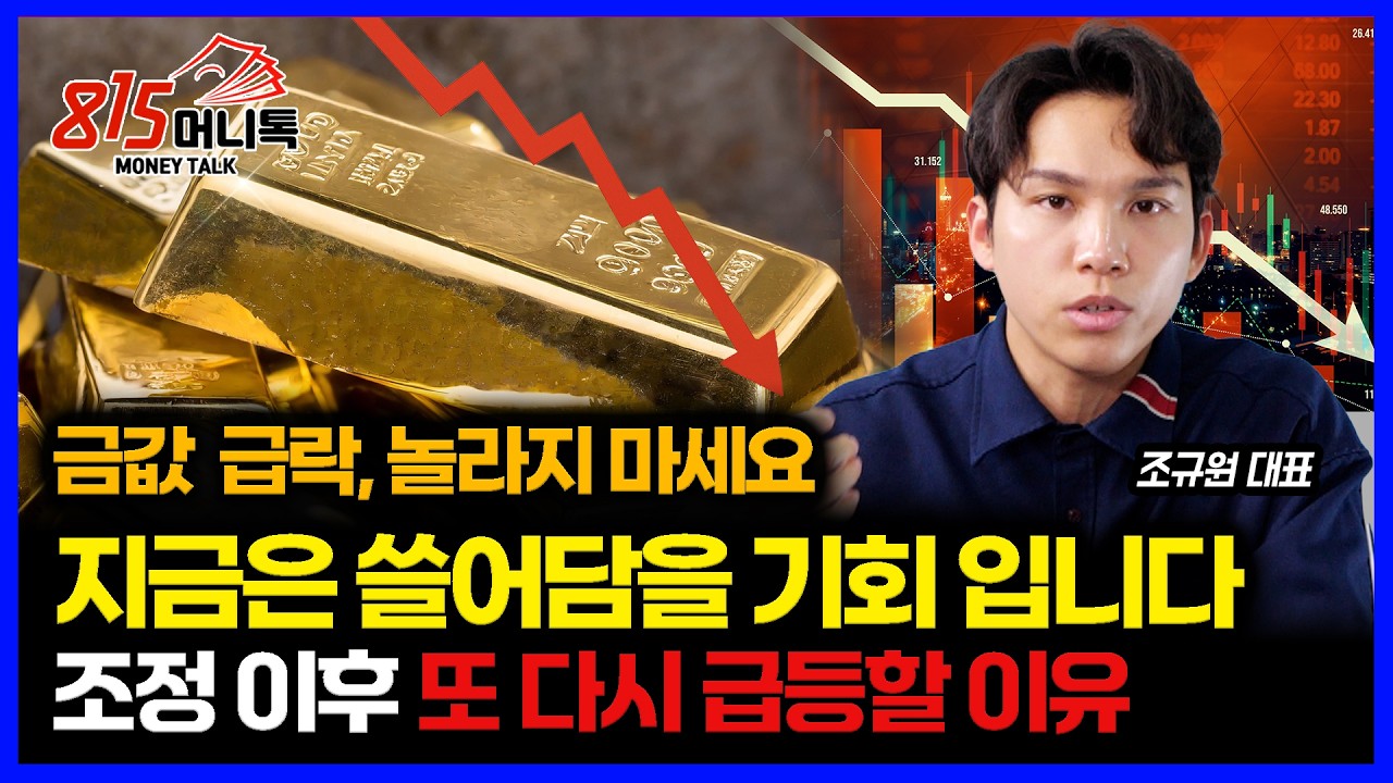 금값 급락은 예견된 조정.. 지금은 싼 가격에 금 투자할 기회 