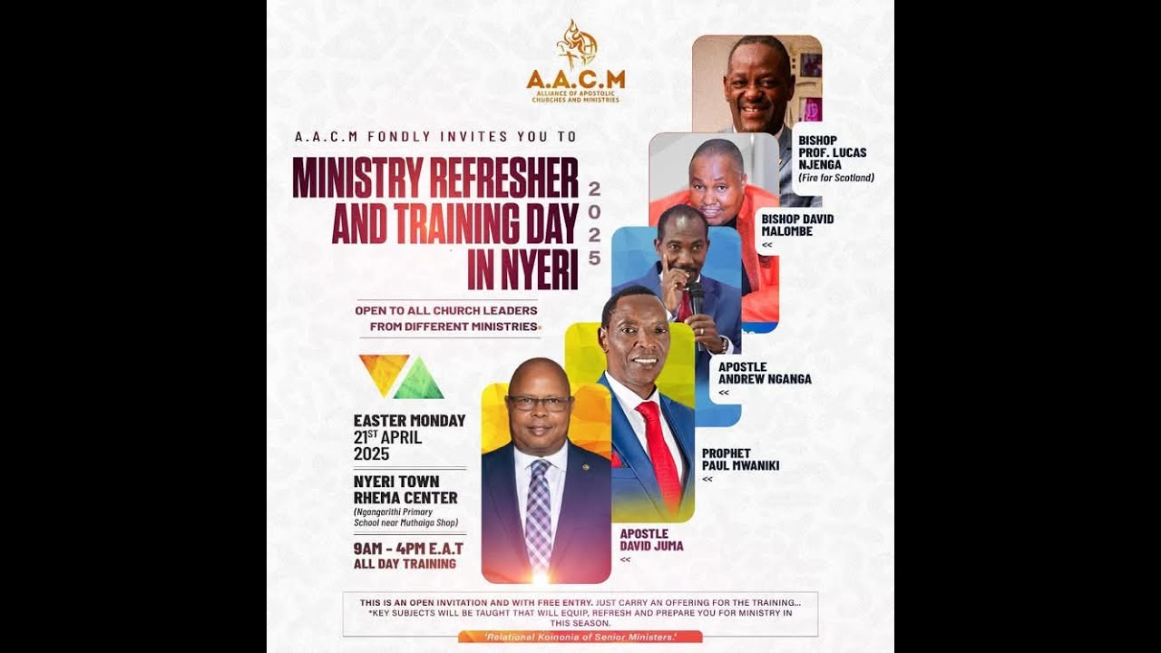 MINISTRY REFRESHER & TRAING DAY - The Alliance of Apostolic Church and Ministries (AACM)