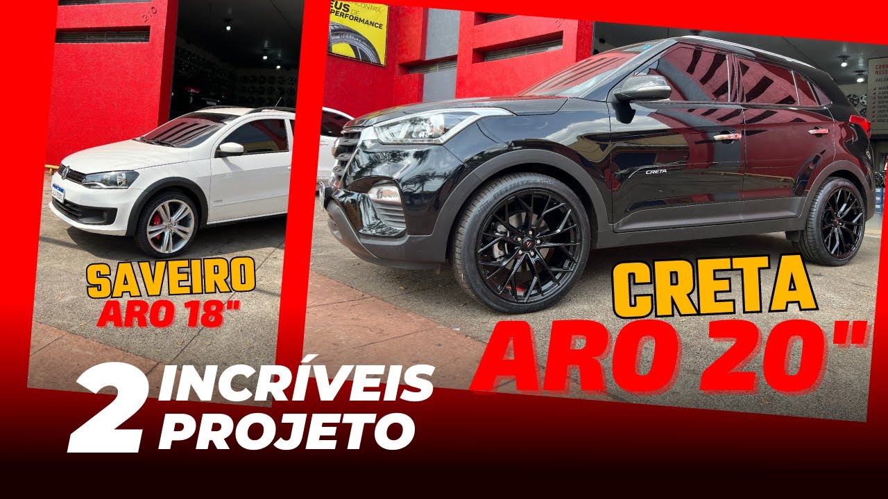 HYUNDAI CRETA MONTAMOS RODAS ARO 20 | BÔNUS SAVEIRO RODAS 18 - ALA RODAS