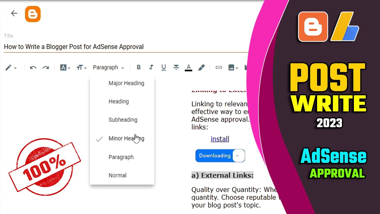 How to Write a Post on Blogger to Get AdSense Approval in 2023