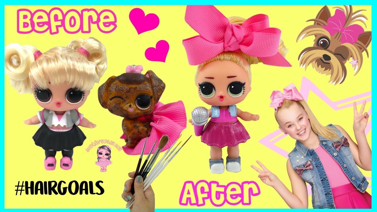LOL Surprise Hairgoals Makeover Series 5 Custom Doll Jojo Siwa & Bow Bow LOL Surprise DIY Kids  Toys