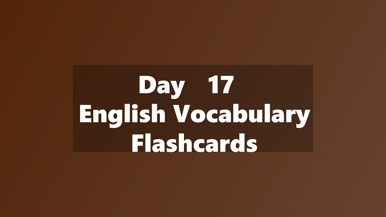 Vocabulary Flashcards: English Word Meanings