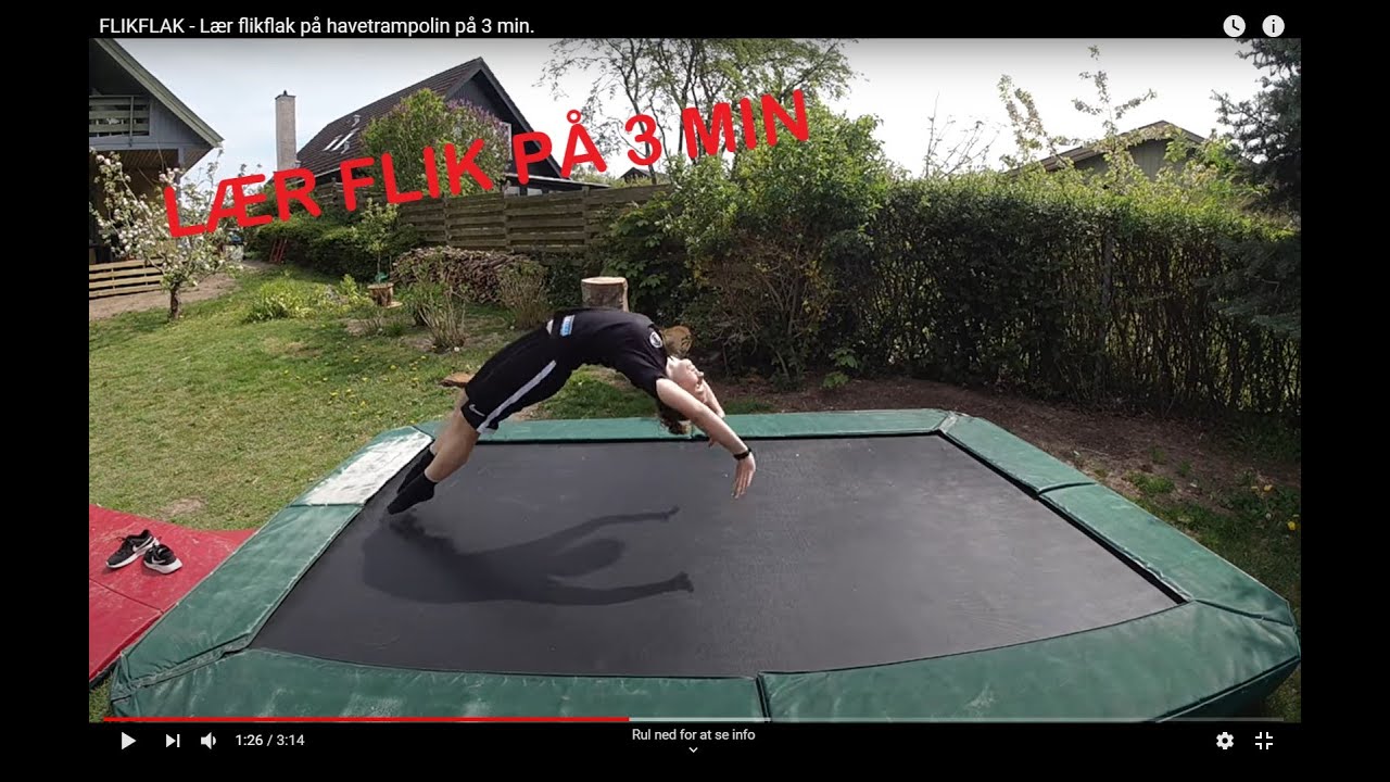 Lær flik flak på havetrampolin/studsmatta på 3 min. (Learning back handspring on a tramp)