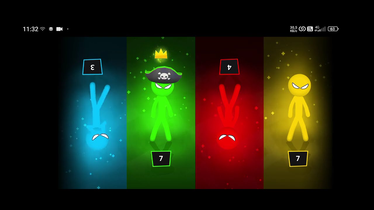 Stickman party - Tournament Mode 1234 Player random / Gameplay minigames
