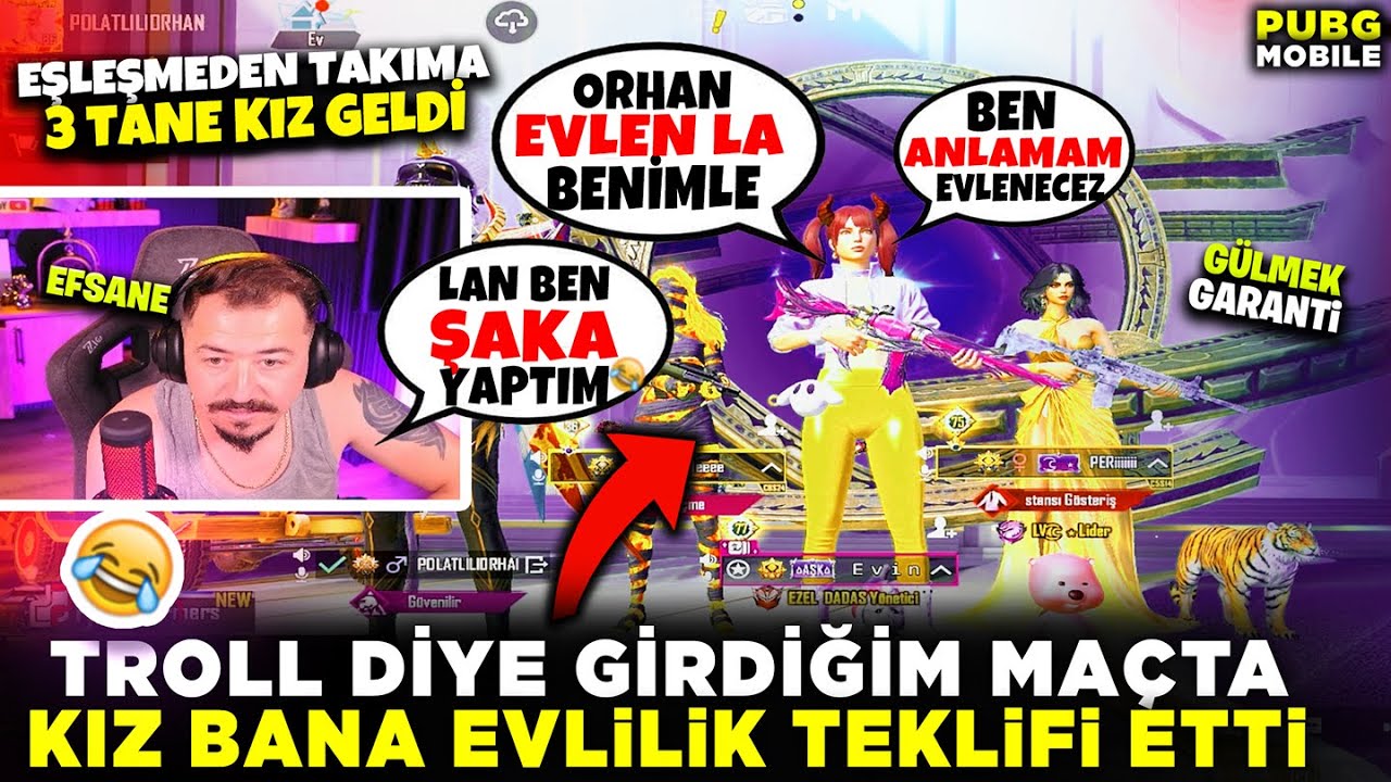 TROLL DİYE GİRDİĞİM MAÇTA 😳 KIZ EVLİLİK TEKLİFİ ETTİ ! - PUBG MOBİLE