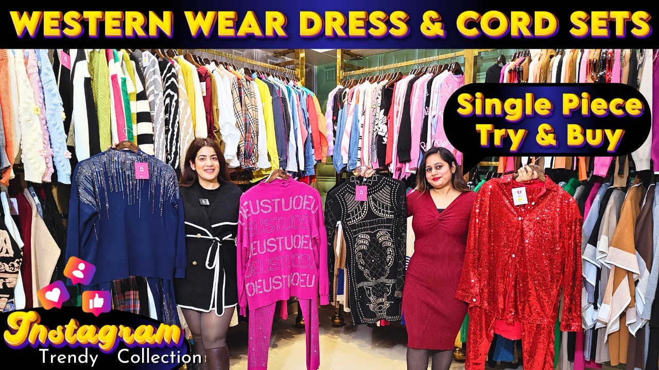 Western wear dresses for women party wear dress & cord set retail market in Delhi western wear haul
