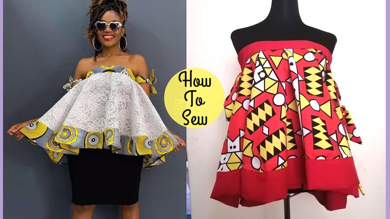 DIY How to sew Circle Off Shoulder Circle Top African Print