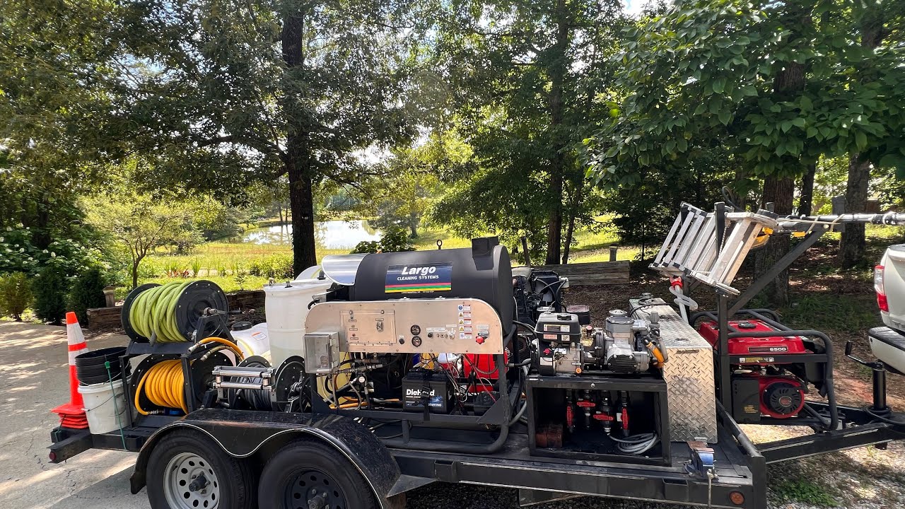 MAKE SIX FIGURES! SOFT WASH GAS PUMP SYSTEM | KUBOTA DIESEL HOT WATER PRESSURE WASHING TRAILER BUILD