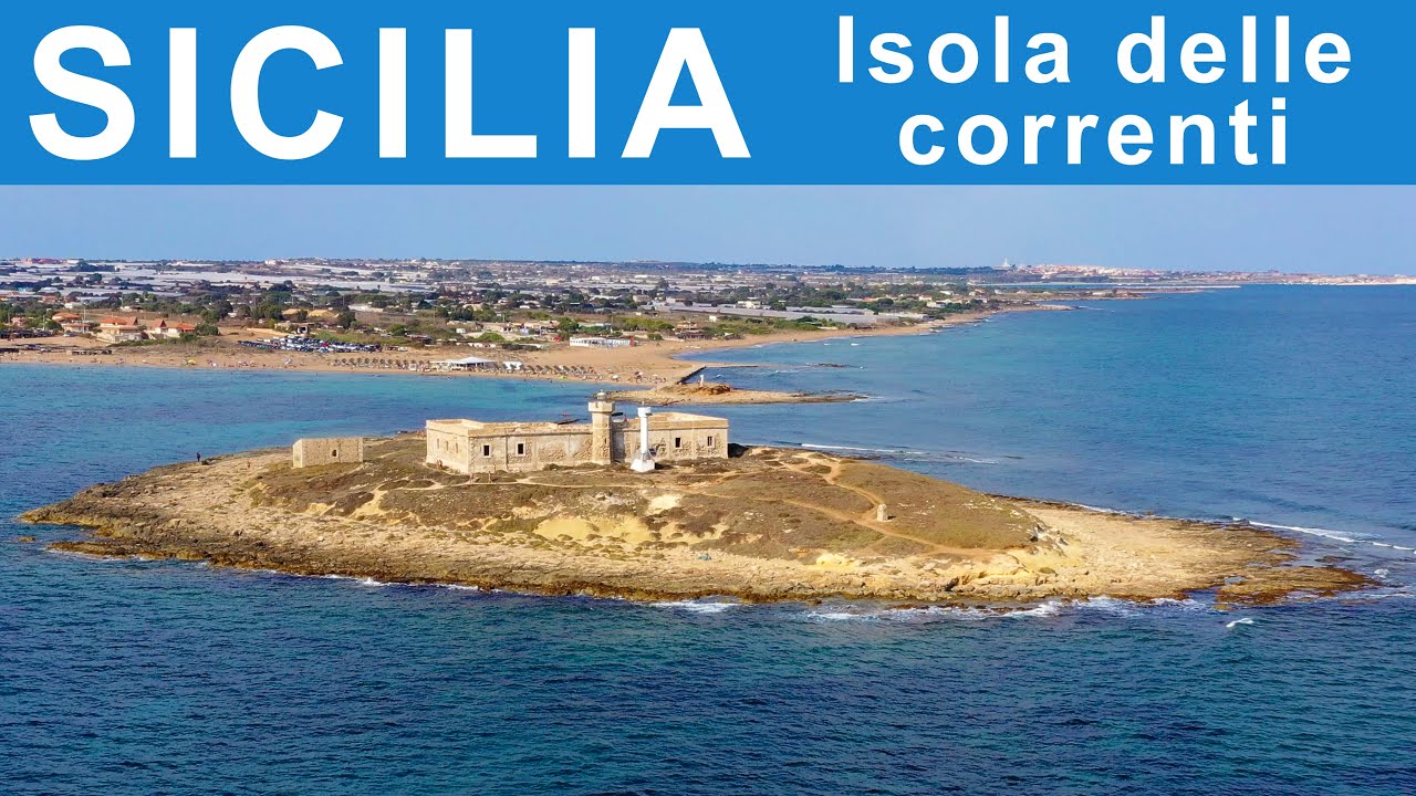 Isola delle Correnti Portopalo di Capo Passero Sicilia 4K drone