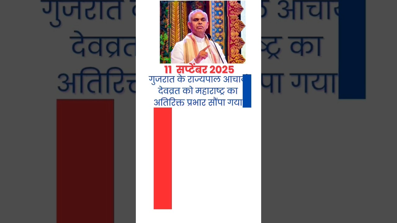Gujarat Governor Acharya Devvrat given additional charge of Maharashtra #acharyadevvrat #gujrat