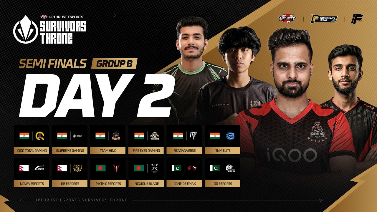 UE Survivors Throne 2026 | #FreeFireMax | Semifinal Day 2 Group-B