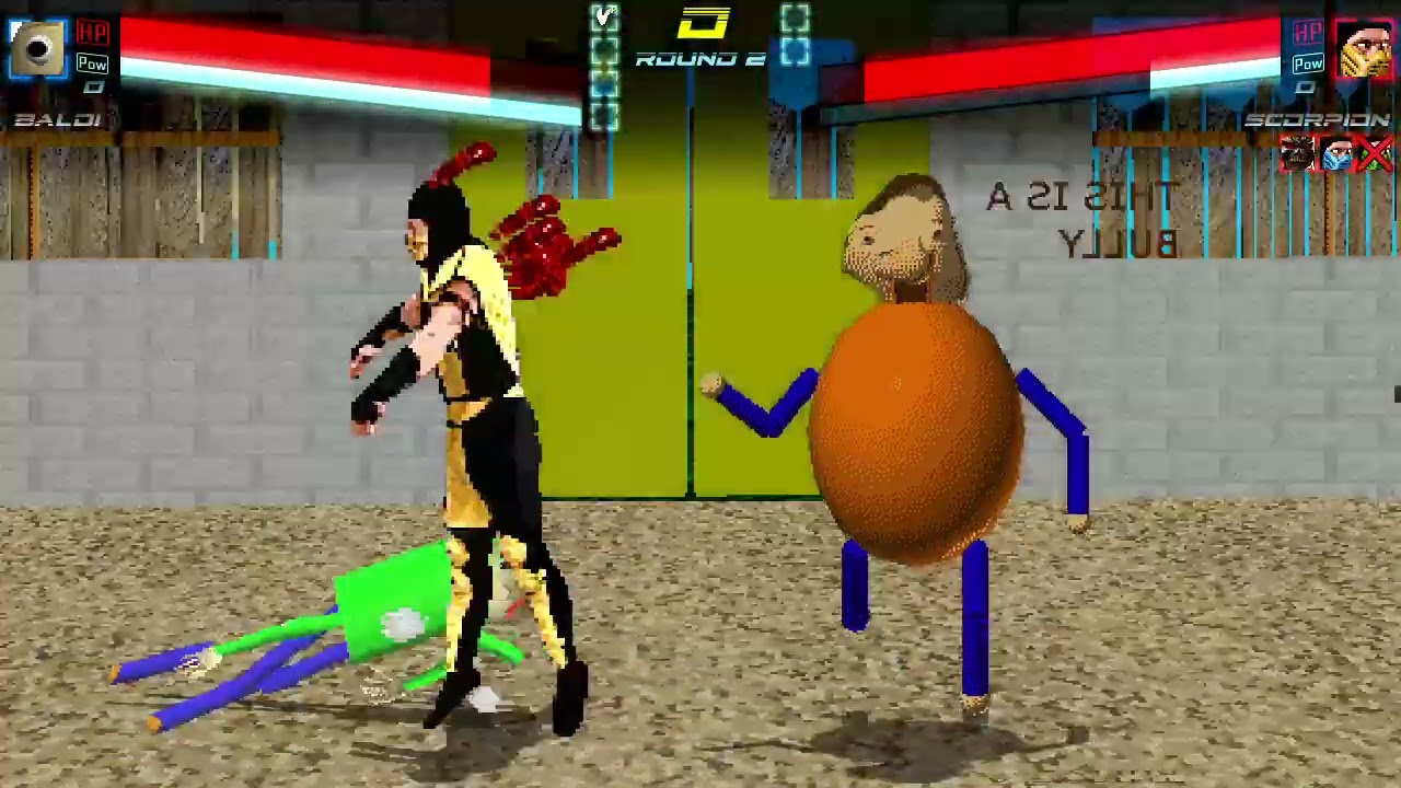 Mugen Battles - Baldi (Me) VS Team Mortal Kombat