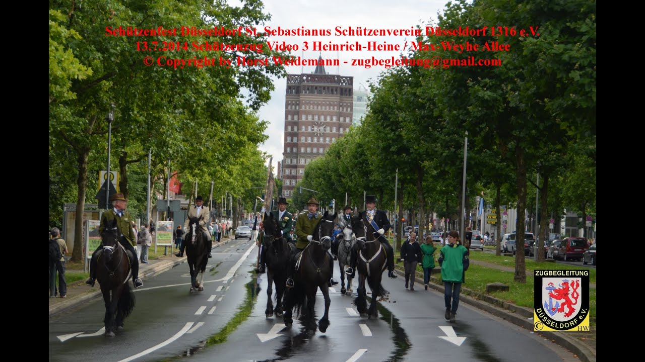 Schützenfest Düsseldorf 20140713 Schützenzug Video 3