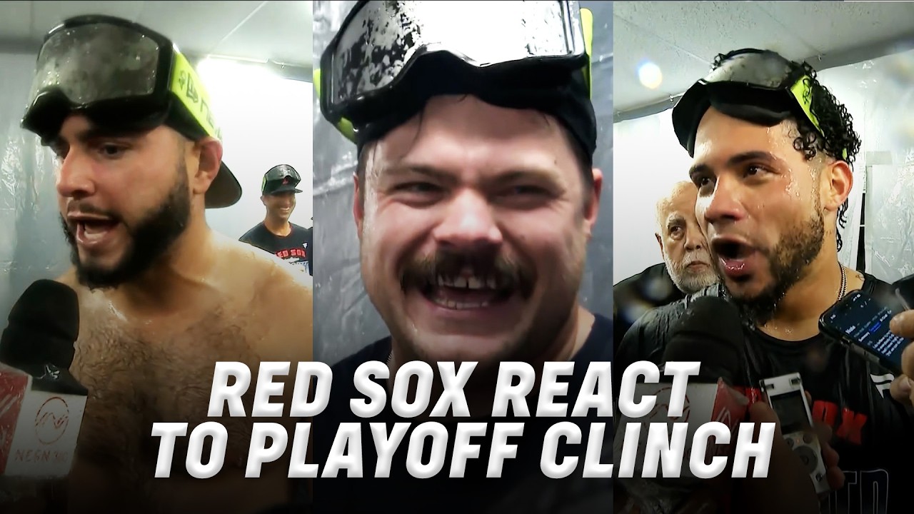 Red Sox Players React to Clinching Playoff Berth