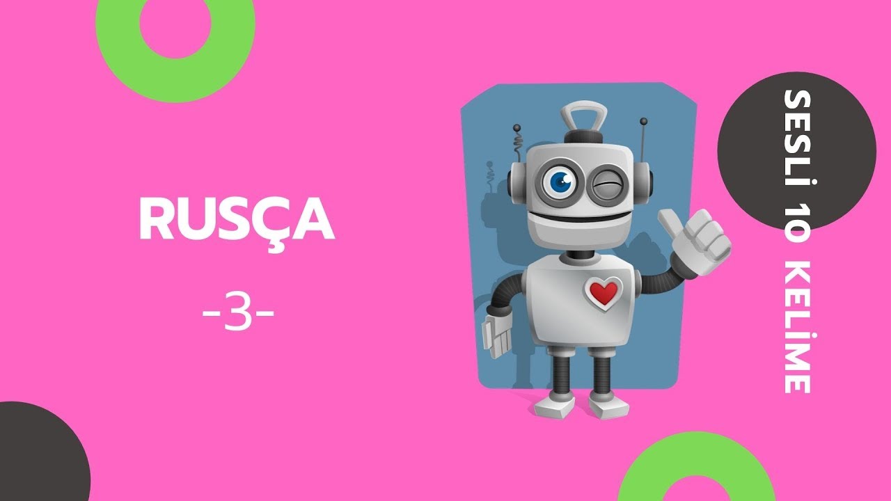 4 dakika da Rus&ccedil;a - 3 -  10 kelime sesli telaffuz lu &ouml;ğren #rus&ccedil;a #rus&ccedil;akelime #russianlanguage