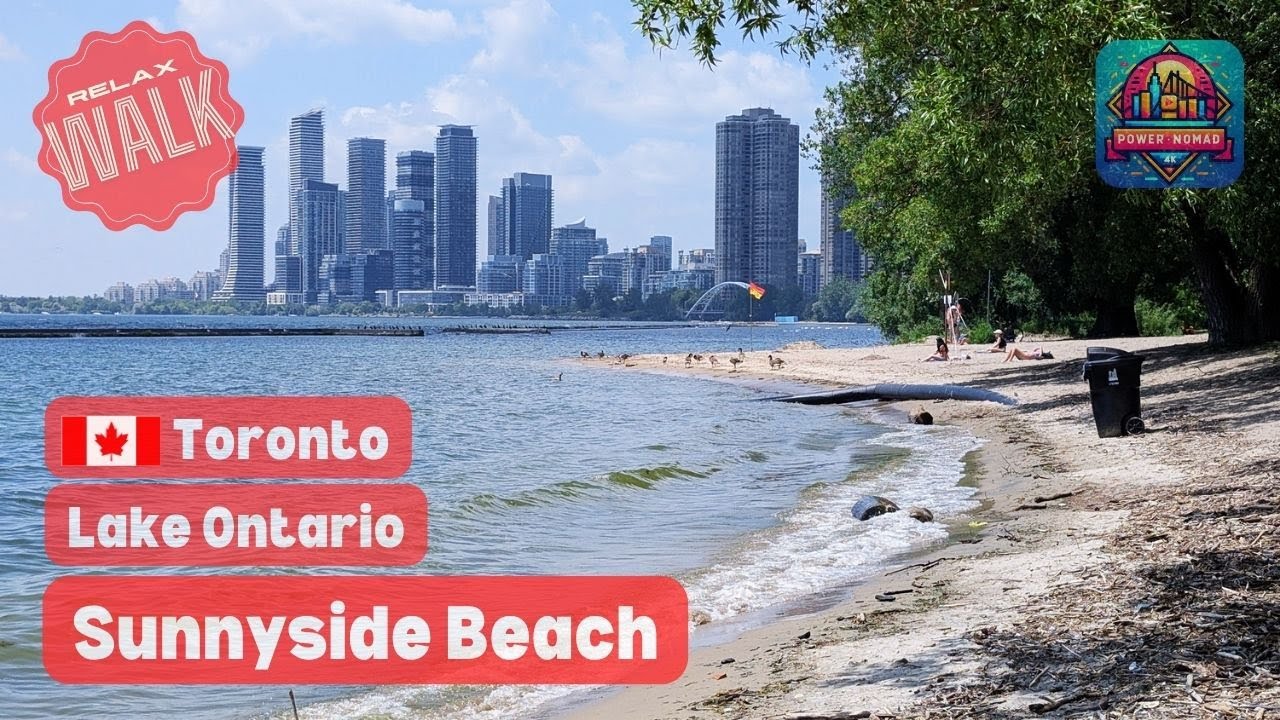 Toronto 🇨🇦 | SUMMER WALK by Lake Ontario at SUNNYSIDE BEACH 🌞🚶‍♂️🏖️ | June 2025 | 4K