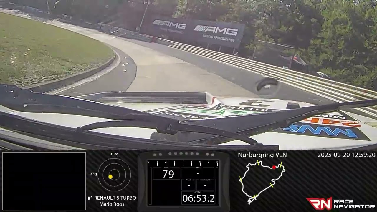 N&uuml;rburgring 1000km Rennen 20.09.2025 Mario Roos Renault 5 Turbo Lap 12 10min39sec498
