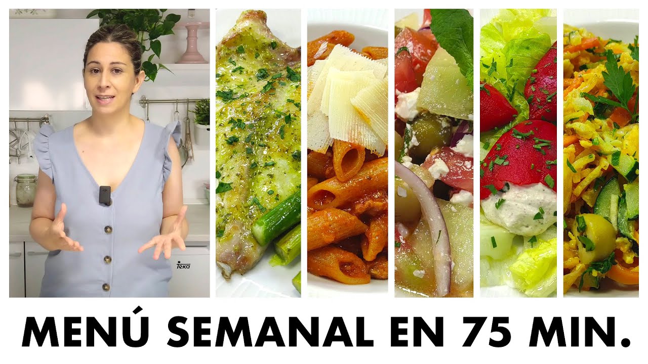 ✅ MENÚ SEMANAL en 75 MINUTOS 🚀 con Recetas RÁPIDAS, FÁCILES y ECONOMICAS  🤩 + Trucos y Consejos 👌