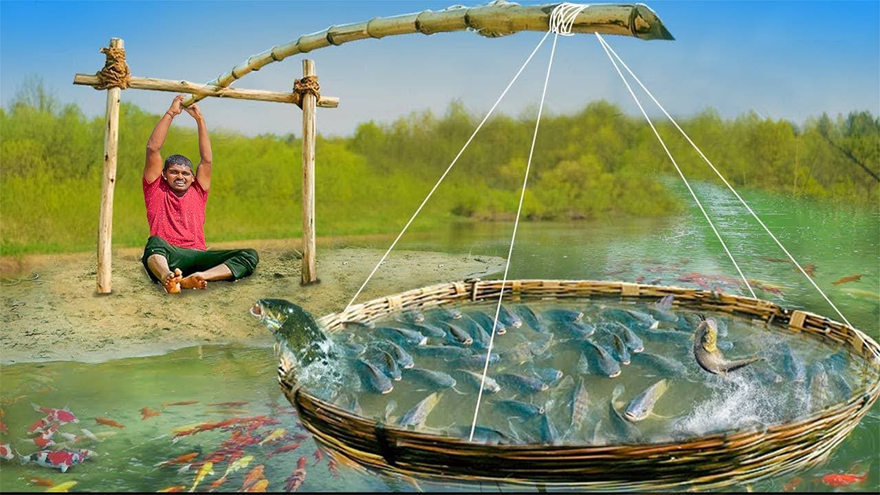 Unbelievable! Fish Trapping Using Crazy Gadgets 🐟🔥 వింత పరికరాలతో  చేపలు పట్టాము😱 Telugu Experiments