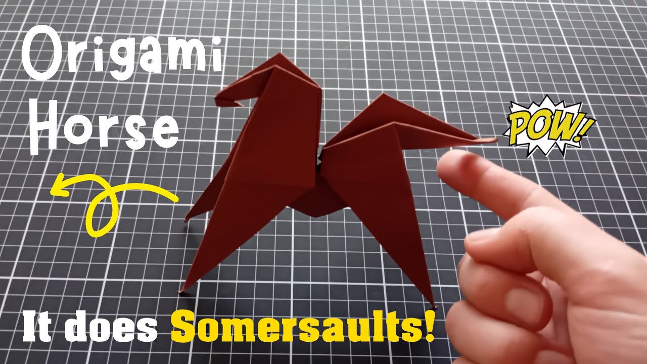 How to Make a Paper Horse 🐎– Easy Somersaulting Origami Horse