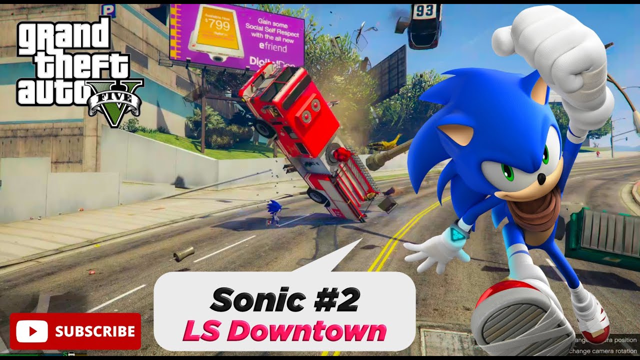 Sonic the hedgehog # 2 LS Downtown - мод GTA 5 - CocoBibu