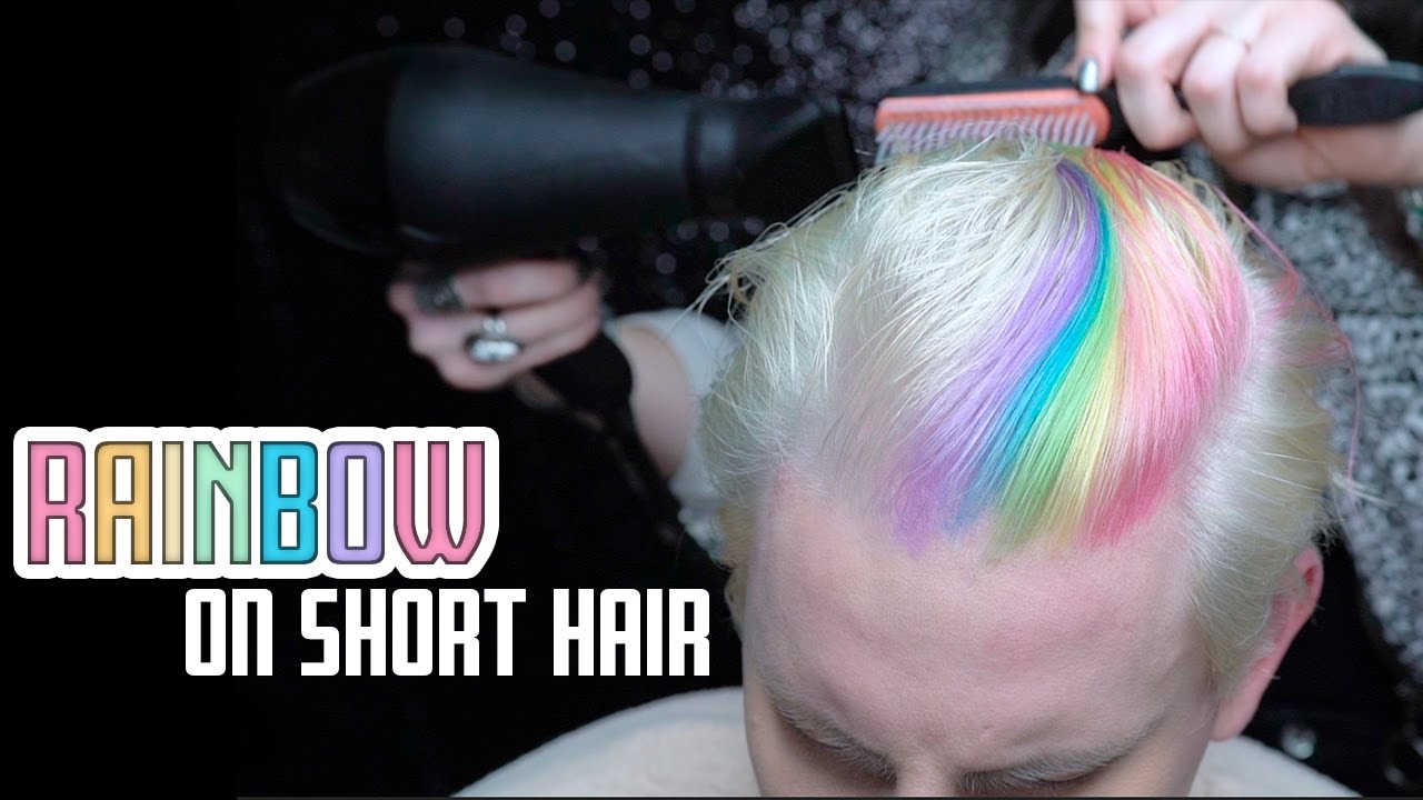 RAINBOW color on SHORT hair
