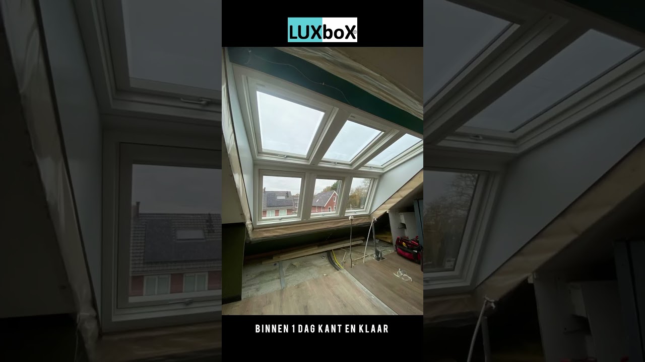 Een zolderverbouwing met LUXboX dakserre geeft je licht en ruimte.