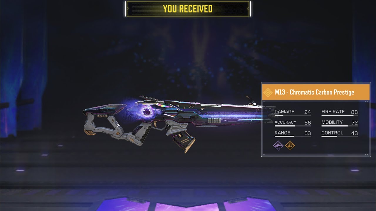 Codm Claiming Series 6 Legendary M13 Chromatic Carbon Prestige Via Prestige Tab | S2 Lunar Charge