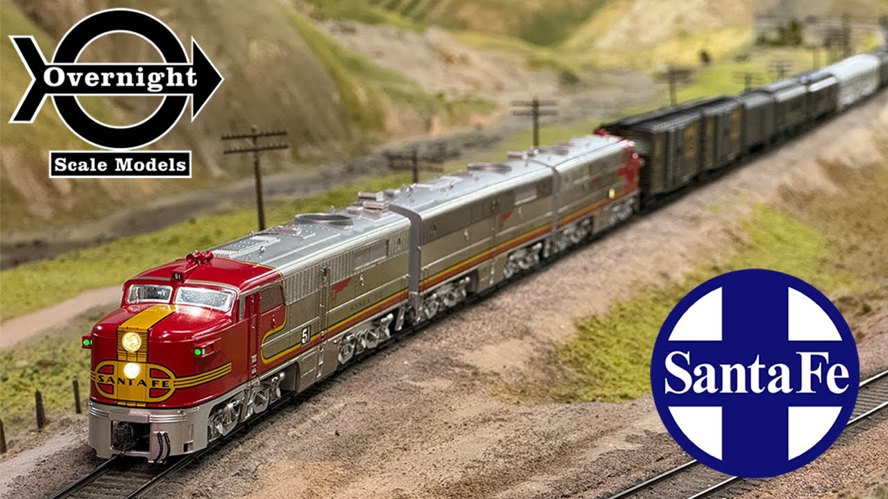 HO Scale MTH Santa Fe PAs Mail Train