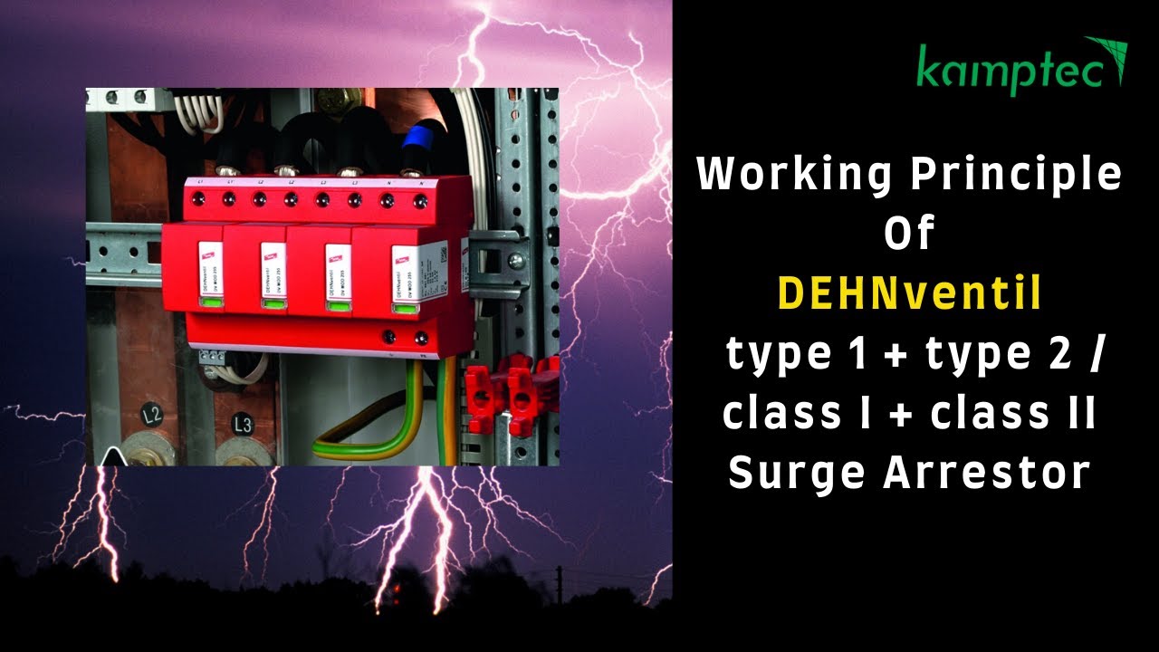 How the DEHNventil Class 1 & 2 surge arrester works | Surge arrester when lightning strikes.