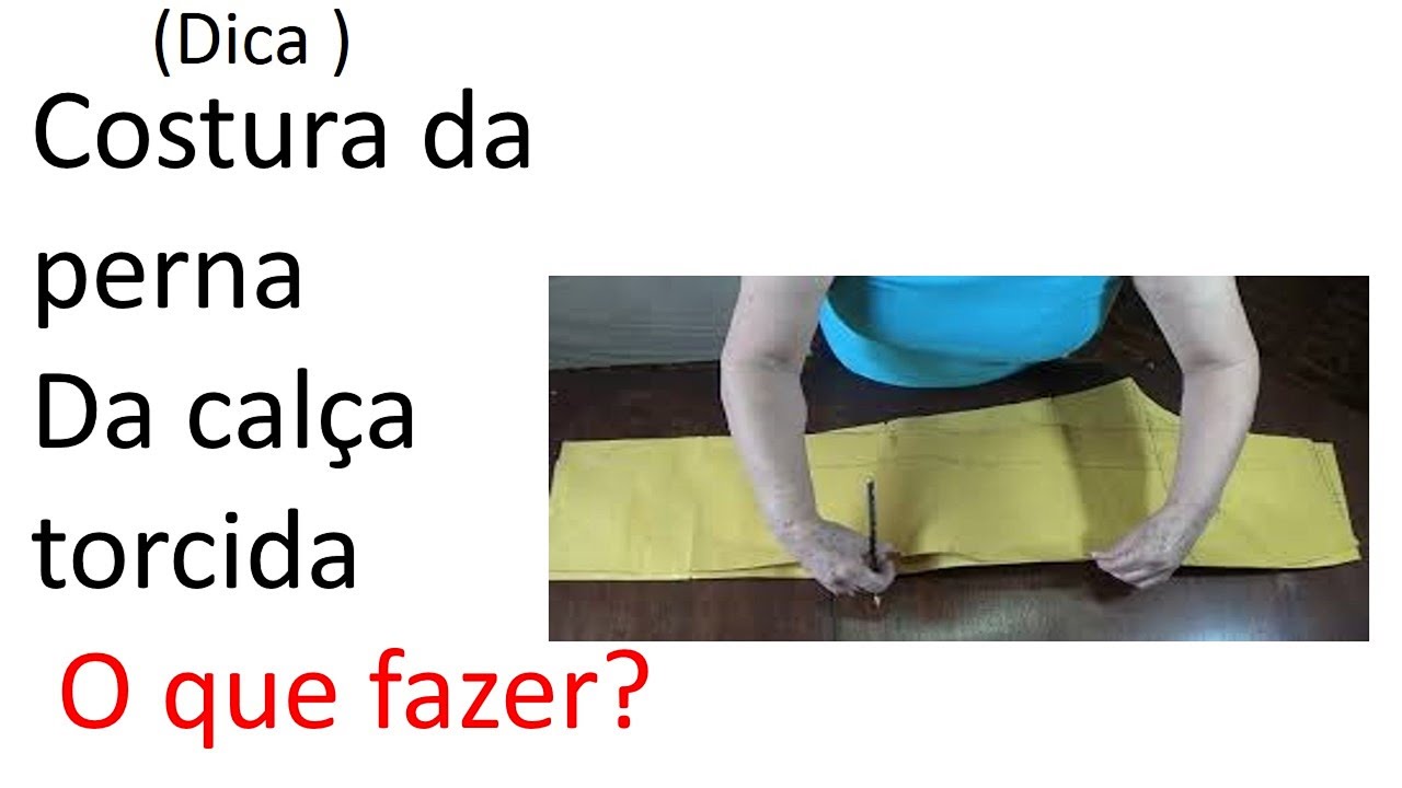 Como concertar a perna da cal&ccedil;a que ficou  torcida  iniciantes da costura