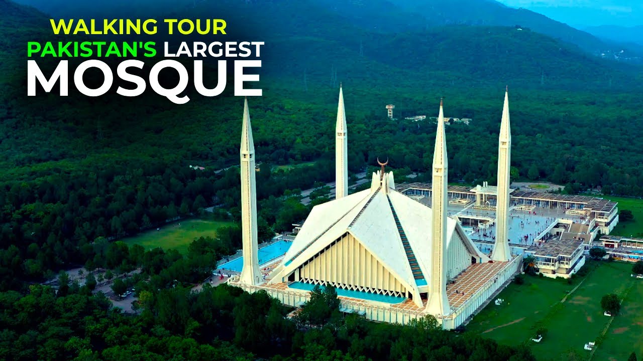 History with inside View - Largest Mosque in Pakistan | Walking Tour of Islamabad Pakistan