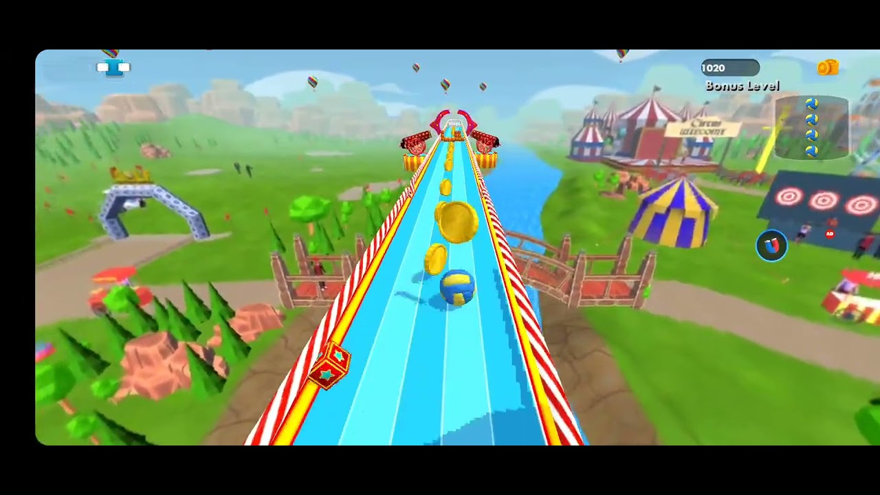 💥 Bonus Level Collected Golden Coins in Sky Ball Jump - Going Ball 3D
