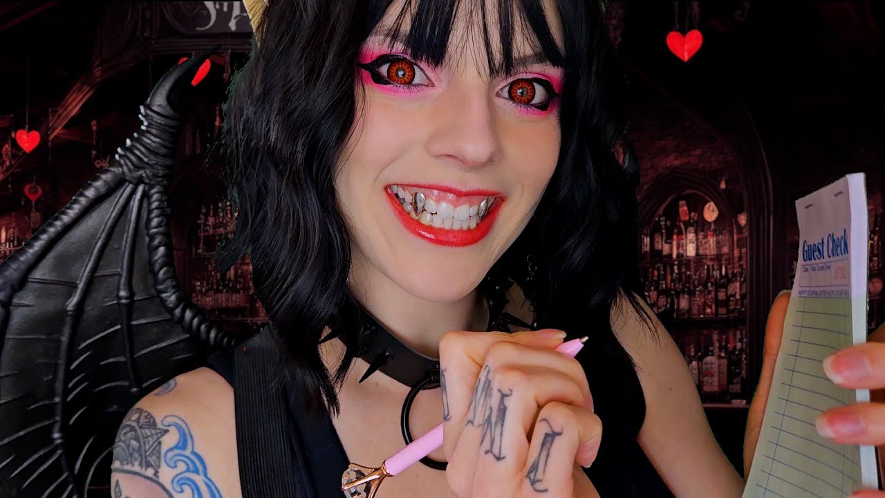 ASMR Love Demon Sylk Goth Hooters Waitress Roleplay | Dark Sylk