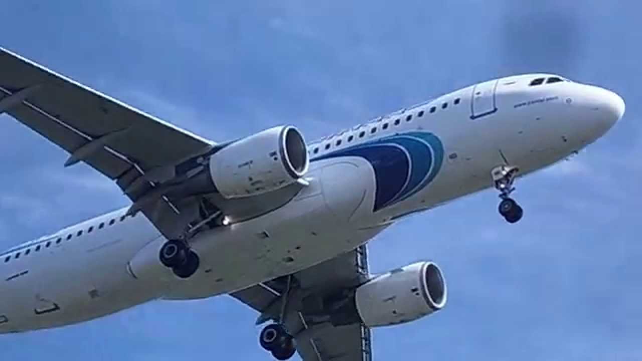 Cпоттинг.Заход на посадку Airbus A320-214 (VQ-BNR) в Омске.