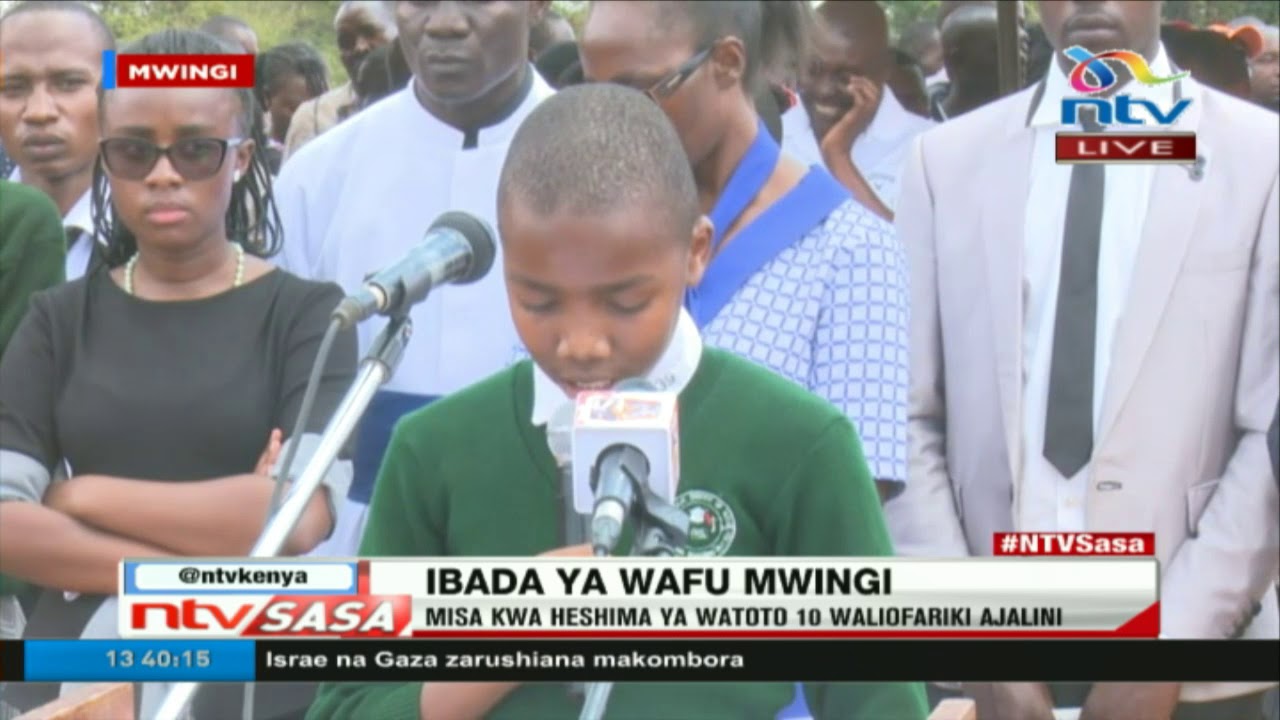 St. Gabriel academy pupil reads moving tribute to Mwingi accident victims