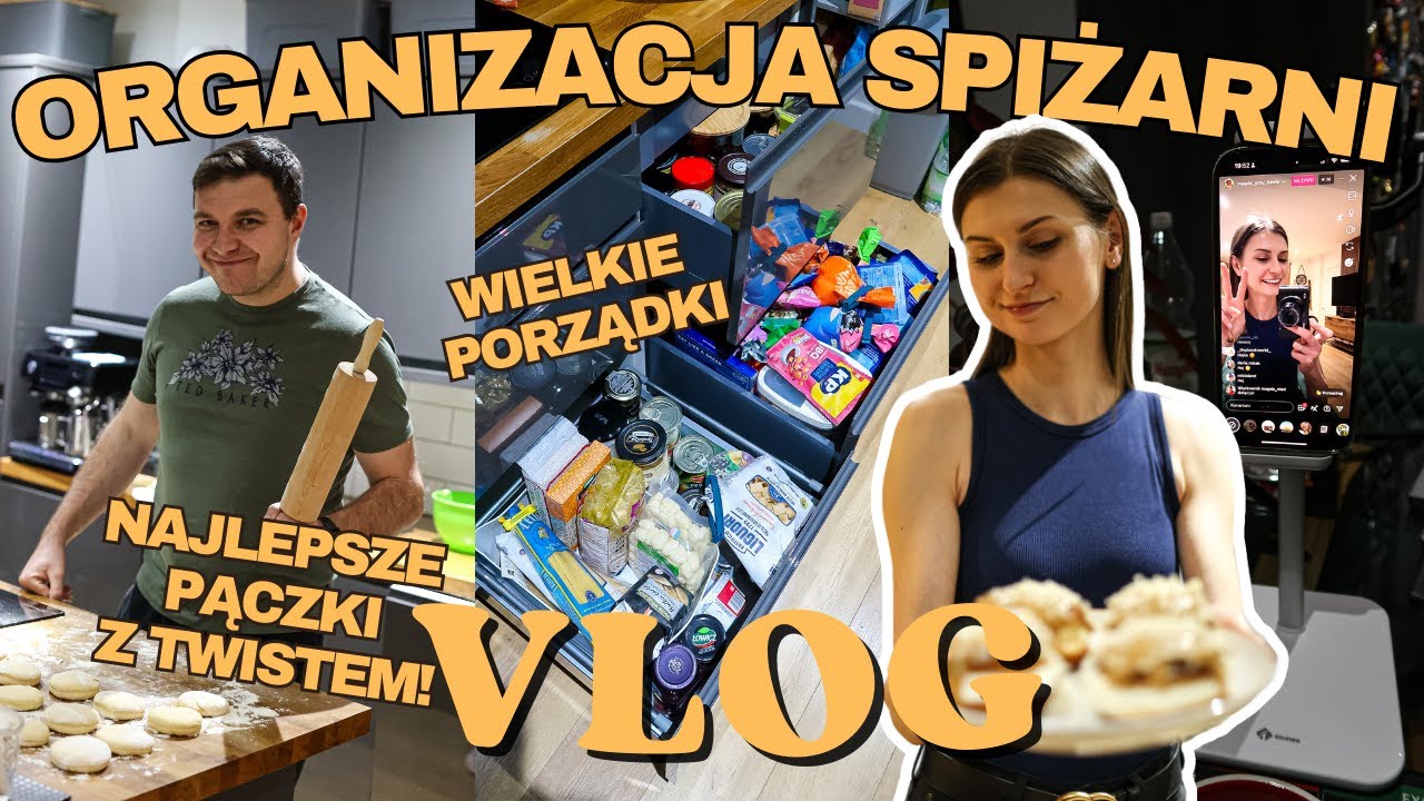 DOMOWE PĄCZKI Z TWISTEM 🤯🍩 sprzątanie kuchni, ORGANIZACJA SPIŻARNI i zakład, który Marcin przegrał 🤡