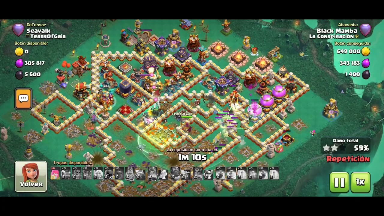 Golem Brujo + B&aacute;rbaro Arquero 🏹 Th16 @ClashOfClans @supercell