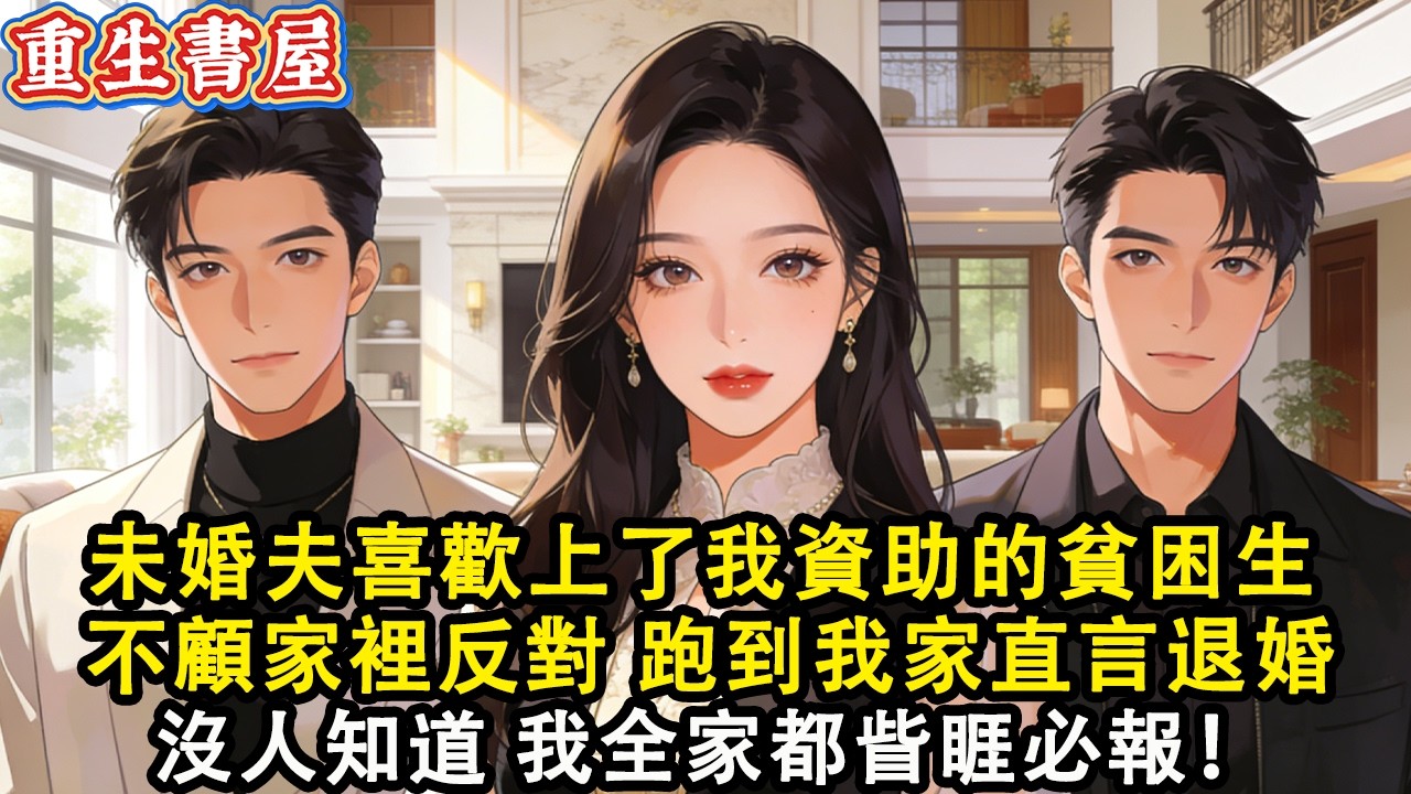 【重生爽文】未婚夫喜歡上了我資助的貧困生 他不顧家裡反對 跑到我家直言退婚 沒人知道 我全家都眥睚必報！#小說 #重生 #爽文#動漫 #故事 #動畫