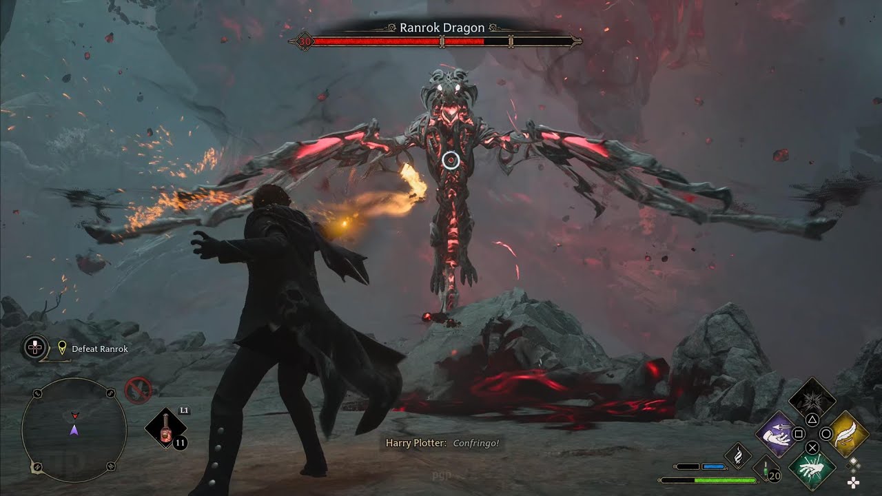 Hogwarts Legacy Ranrok Dragon Final Boss Fight