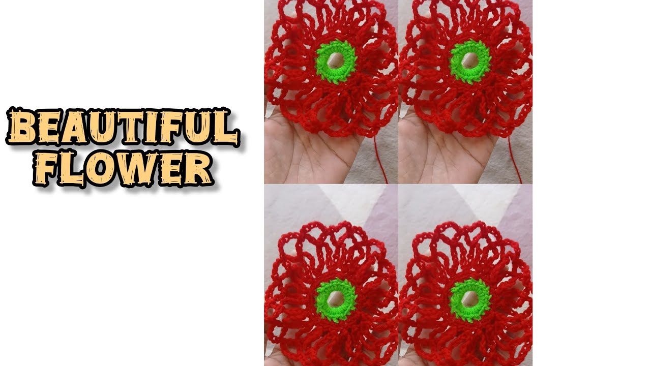beautiful 🌼 🌸 #crochet #woolenart #croshiya #art #howtomakewoolenflower 