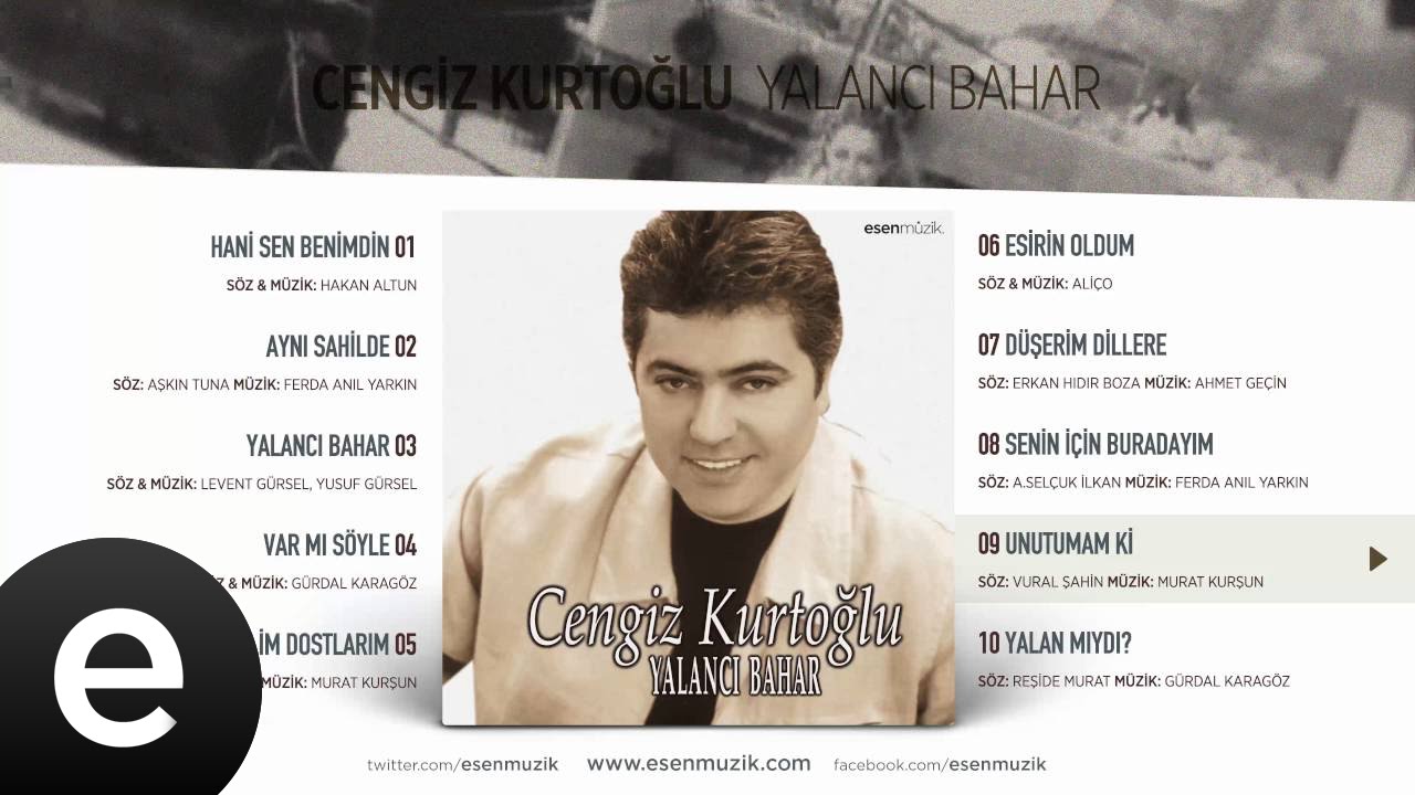 Unutamam Ki (Cengiz Kurtoğlu) Official Audio #unutamamki #cengizkurtoğlu - Esen M&uuml;zik